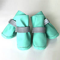Ботинки Ruispet для малых пород собак, демисезонные, водонепроницаемые, 4 шт/упак. зеленые, 5,3x4,2 см, №5 g