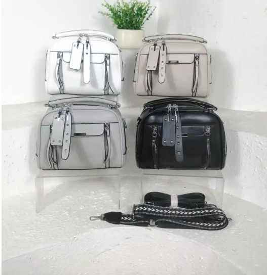 Сумочка жіноча крос-боді на блискавці з довгим ремінцем у різних кольорах Liza, фото 1