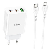 Сетевое Зарядное Устройство Hoco C99A PD20W+QC3.0 Type C to Lightning Цвет Белый g