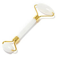 Роликовый массажёр Facial Massage Roller Gua Sha Нефрит 14.5х6 см Белый GR, код: 8121781