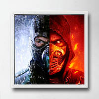 Постер на ПВХ "Mortal Kombat Portrait" UkrPoster 2212550056 біла рамка 50х50 см, Land of Toys