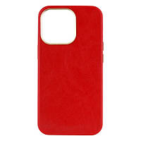 Чохол Leather Case Gold Buttons для iPhone 13 Pro Колір 5, Red g