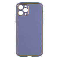 Чехол Leather Gold with Frame without Logo для iPhone 11 Pro Цвет 8, Gray Lilac g
