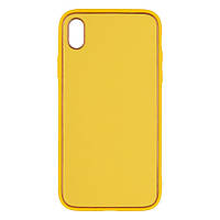 Чехол Leather Gold with Frame without Logo для iPhone Xr Цвет 9, Yellow g