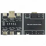 DT3 Тестер кабелів Плата перевірки кабелю передачі даних iOS Android Type-C Micro USB, фото 3