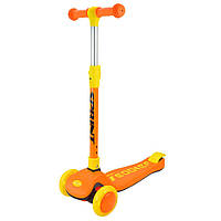 Toys Самокат дитячий 3-колісний Scooter SC2421 (Orange) світні колеса, жовтогарячий