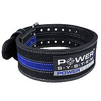 Пояс для пауэрлифтинга PS-3800 PowerLifting Power System PS-3800_M_Black_Blue, Black/Blue, Line M, Land of