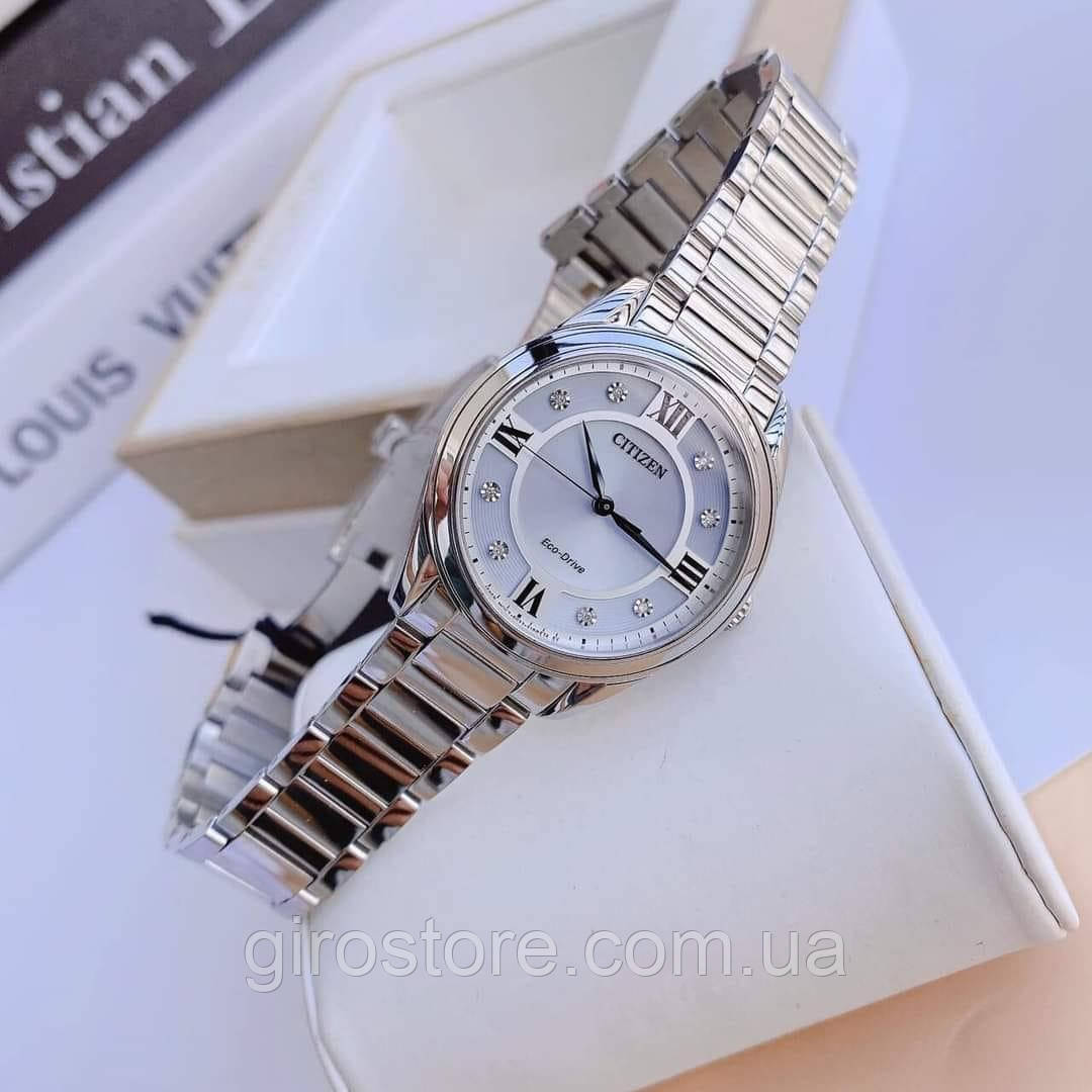 Жіночий годинник із діамантовими часовими мітками Citizen Arezzo Diamond EM0870-58A, сапфірове скло, фото 1