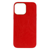 Чохол Leather Case Gold Buttons для iPhone 13 Pro Max Колір 5, Red g