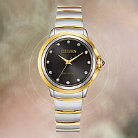 Женские часы с 12 бриллиантами Citizen Ceci Diamond Accent EM0954-50E, сапфировое стекло