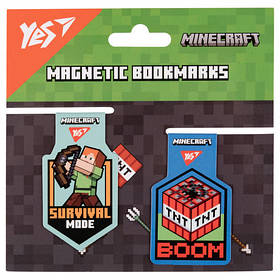 Закладки магнітні YES Minecraft Steve, 2 шт.