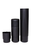 Ремонтный комплект цокольного дефлектора, ROSS-125/110 Черный RAL9005