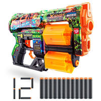 Игрушечное оружие Zuru X-Shot Быстрострельный бластер Skins Dread К.А. (12 патронов) (36517B) - Топ Продаж!
