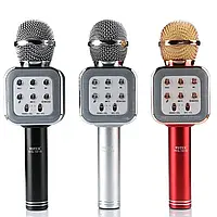 Бездротовий Bluetooth караоке мікрофон Karaoke DM WS1818 з вбудованими динаміками Колонка блютуз d