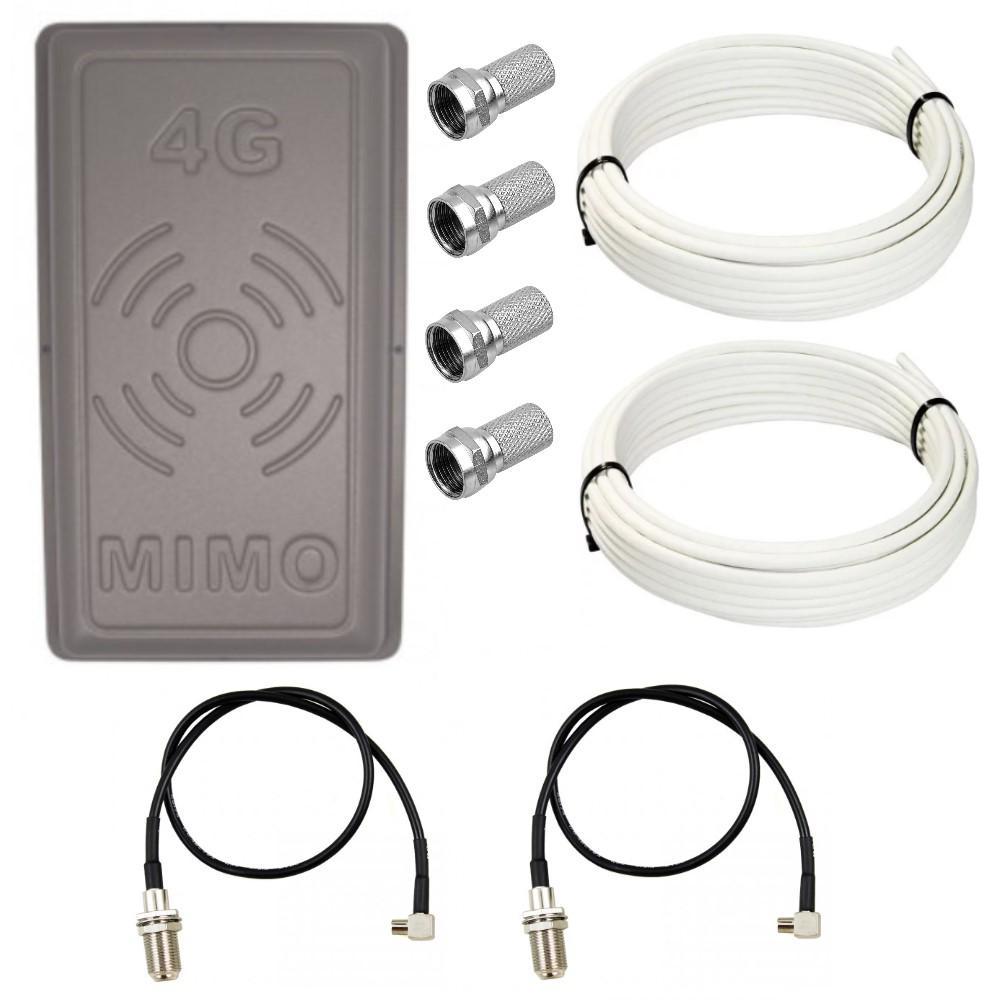 Комплект 3G 4G LTE антена панельна RNet ПЛАНШЕТ MIMO 2x17 дБі 824-960 / 1700-2700 МГц для модемів та роутерів, фото 1