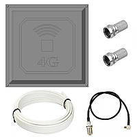 Антена RNet КВАДРАТ3G, 4G LTE 17 дБі (824-960 / 1700-2700 МГц) для всіх операторів (комплект)