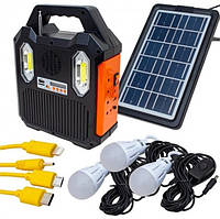 Портативна сонячна автономна система Solar Light RT-903BT панель похідний ліхтар радіо повербанк акумулятор g