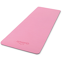 Килимок (мат) для фітнесу та йоги Queenfit Premium TPE 0,6см рожево-фіолетовий g
