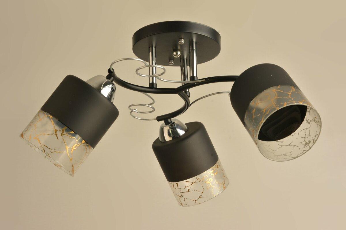 Люстра стельова Sirius Л 8128/3А BK+CR