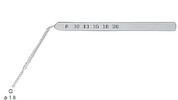 Глубиномер имплантологический градуированный 8-10-13-15-18-20мм с шариком на конце d-1,8мм