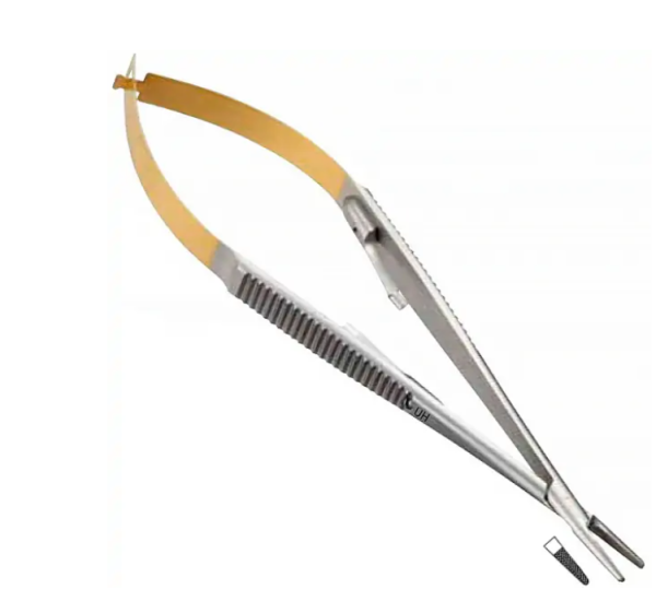 Голкотримач Castroviejo HU прямий з Т/С накладками від 5 до 6-0 від 0,33 до 0,38 мм, фото 1
