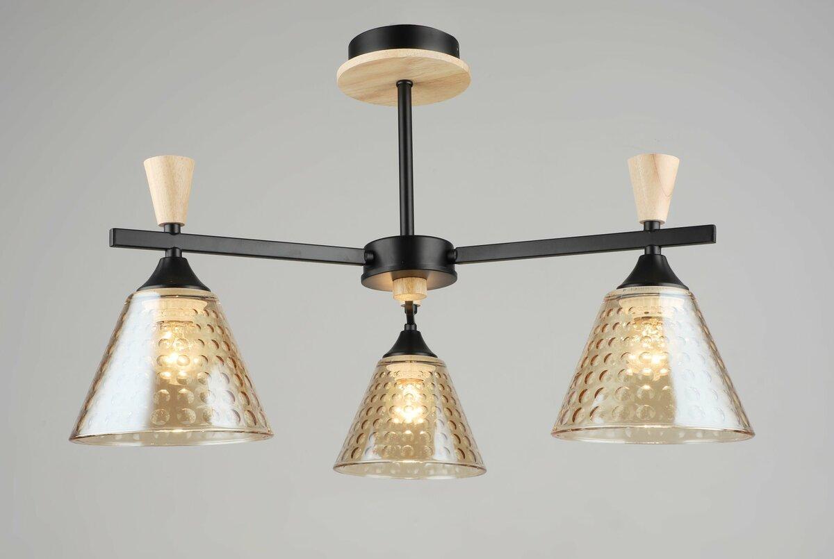 Люстра декоративна Sirius B N5664/3 BK+WOOD