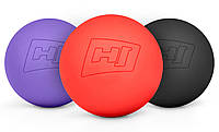 Силіконовий масажний м'яч 63 мм Hop-Sport HS-S063MB чорний g