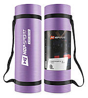 Мат для фитнеса и йоги Hop-Sport HS-N010GM 1см фиолетовый g