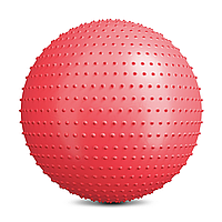 Фитбол массажный Hop-Sport 65см красный + насос g
