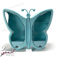 Beauty box "Butterfly" настенный 5 секций (Голубой) d