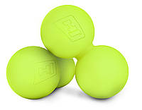Силиконовый массажный двойной мяч 63 мм Hop-Sport HS-S063DMB салатовый d