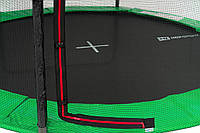 Батут Hop-Sport 12ft (366см) черно-зеленый с внутренней сеткой d