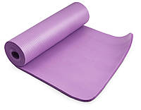 Мат для фитнеса и йоги Hop-Sport HS-N015GM 1.5см фиолетовый d