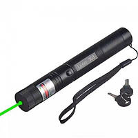 Лазерная указка лазер ручка зеленый мощный для презентаций и котов Laser 303 Green Laser Pointer с ключами