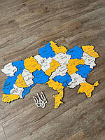 Деревянная Многослойная карта Украины "Патриот" Standart, 70×47 см