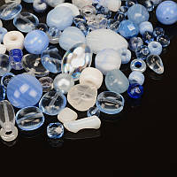 Бусины чешское стекло Preciosa 92-Mix-Light Blue, 1 уп (25 г) (BUS-036612)
