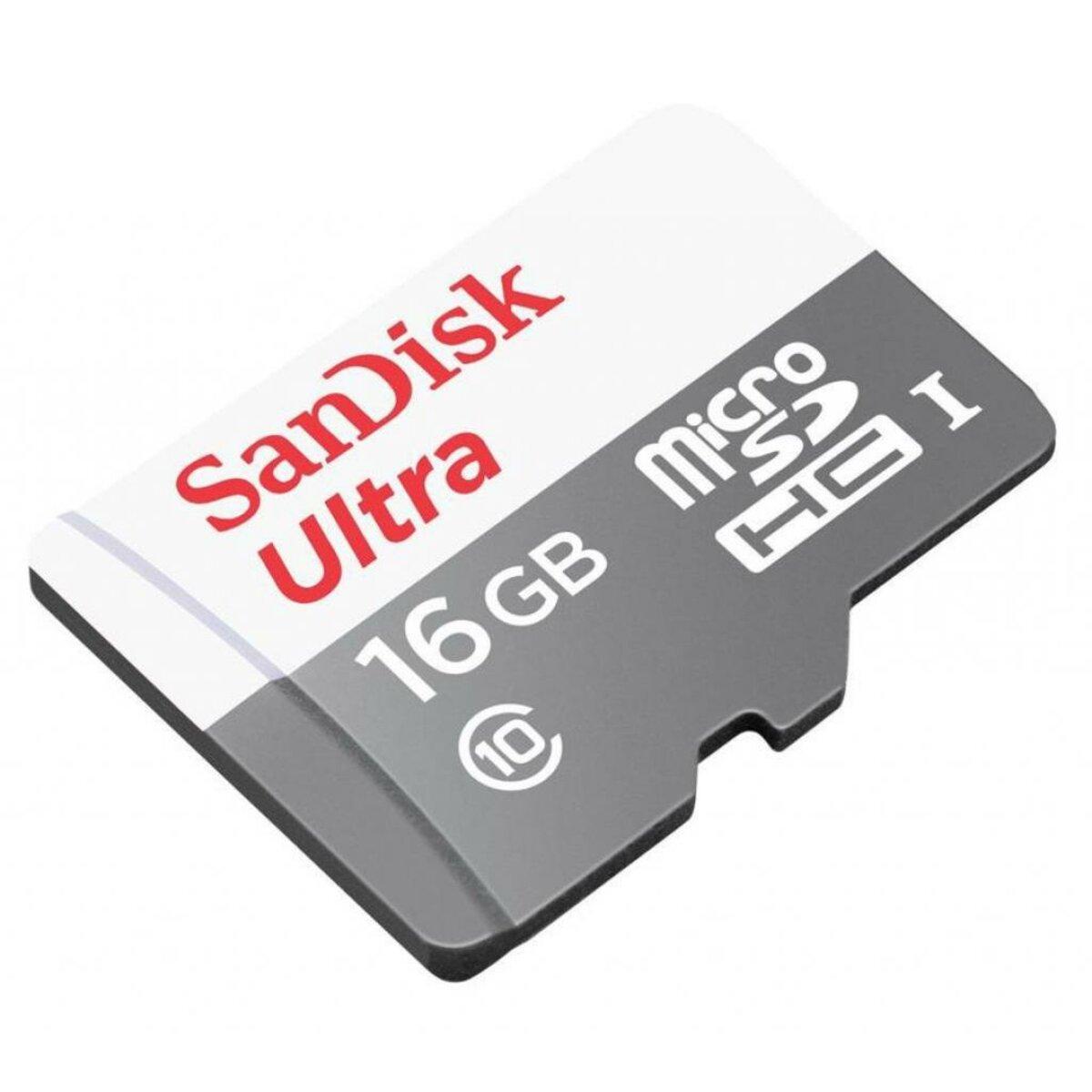 MicroSDHC (UHS-1) SanDisk Ultra 16Gb class 10 (80Mb/s) (adapter SD) - фото 3 - id-p2049512439