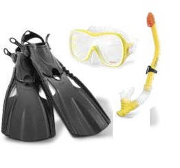Intex 55658 — Набір для плавання: маска, трубка, ласти, від 8 років