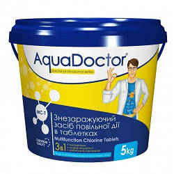 AquaDoctor MCT-5 (Вага 5 кг) Мультитабоб. (хлор, альгіцид, коагулянт)