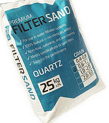 FilterSand 0-8-1-2-25 — Пісок кварцовий для фільтрів басейнів. Фракція 0.8-1.2 мм, 25 кг