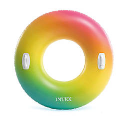 Intex 58202 (Діаметр 122 см) Надувний круг із ручками