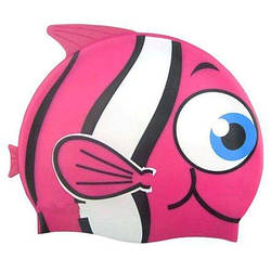 Bestway 26025-pink — Шапочка для плавання. Рибка, від 3 років. Рожева