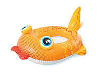 Intex 59380-fish (Длина 117 x Ширина 114см) Надувной плотик с днищем Рыбка