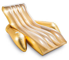 Intex 56803 (175 x 119 x 61 см) Надувне крісло для плавання. Золотисте