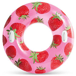 Intex 56261-strawberry (Діаметр 107 см) Надувний круг Полуниця