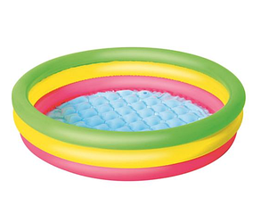 Bestway 51104 (Діаметр 102 x Висота 25 см) Надувний дитячий басейн із надувним дном