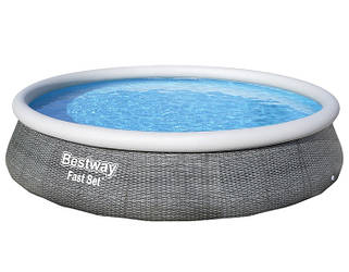 Bestway 57376 (Діаметр 396 x Висота 84 см) Надувний басейн Fast Set