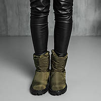 Ботинки дутики женские Fashion Molly 3878 36 размер 23,5 см Оливковый g