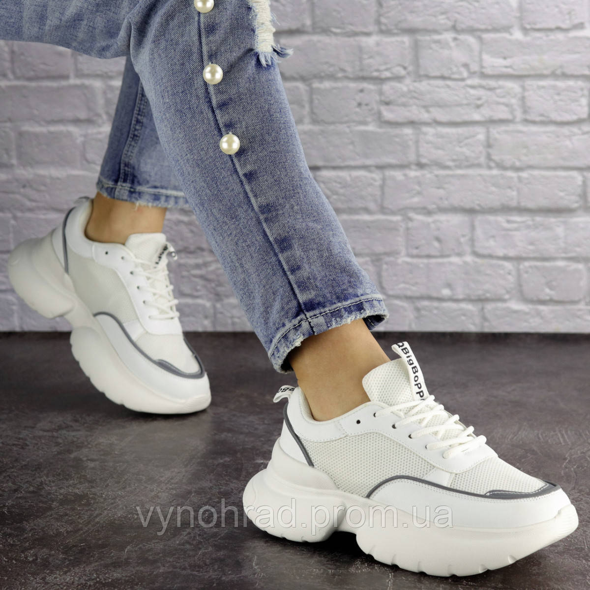 Женские кроссовки Fashion Choe 1583 37 размер 24 см Белый d - фото 5 - id-p2207778832