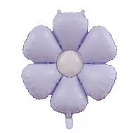 Фольгированный воздушный шар цветок Ромашка сиреневая, 71х71 см